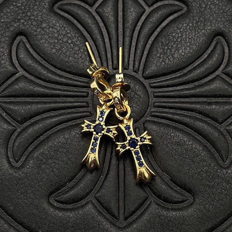 Chrome Heart Cross Earring