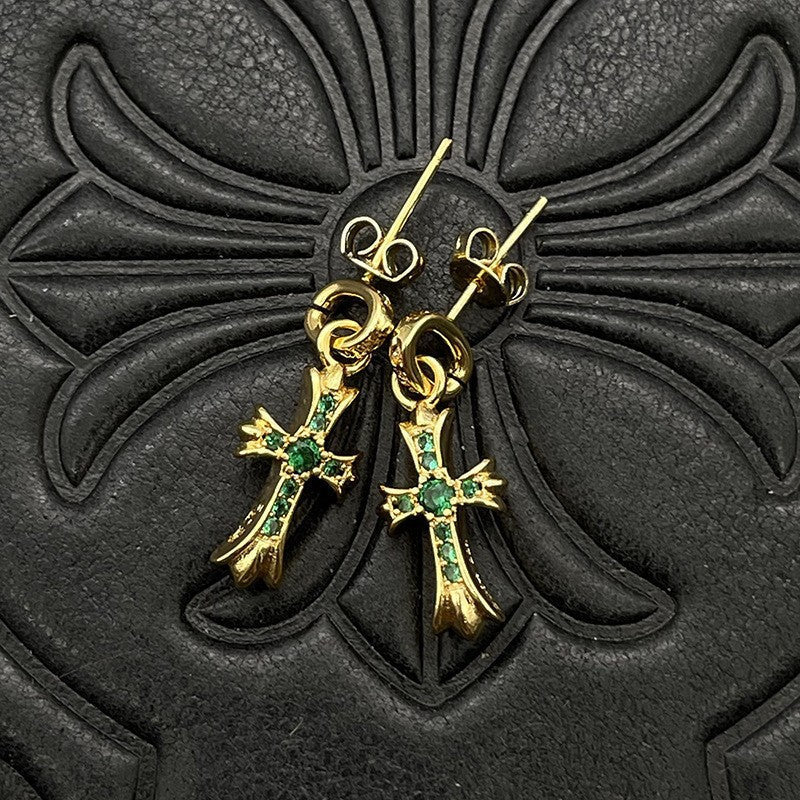 Chrome Heart Cross Earring